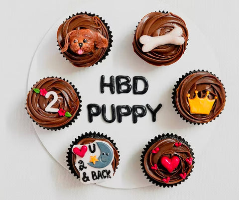 dog birthday cake, dog birthday cupcake